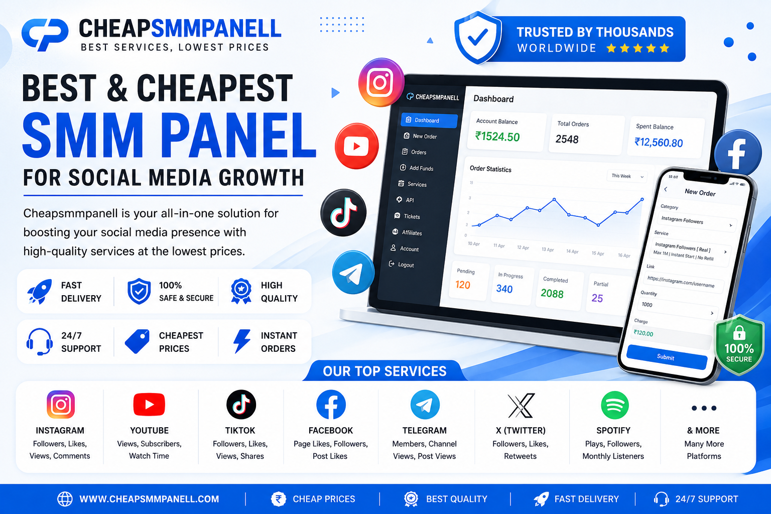 Best Cheap SMM Panel | Cheapest SMM Panel for Instagram, YouTube & TikTok