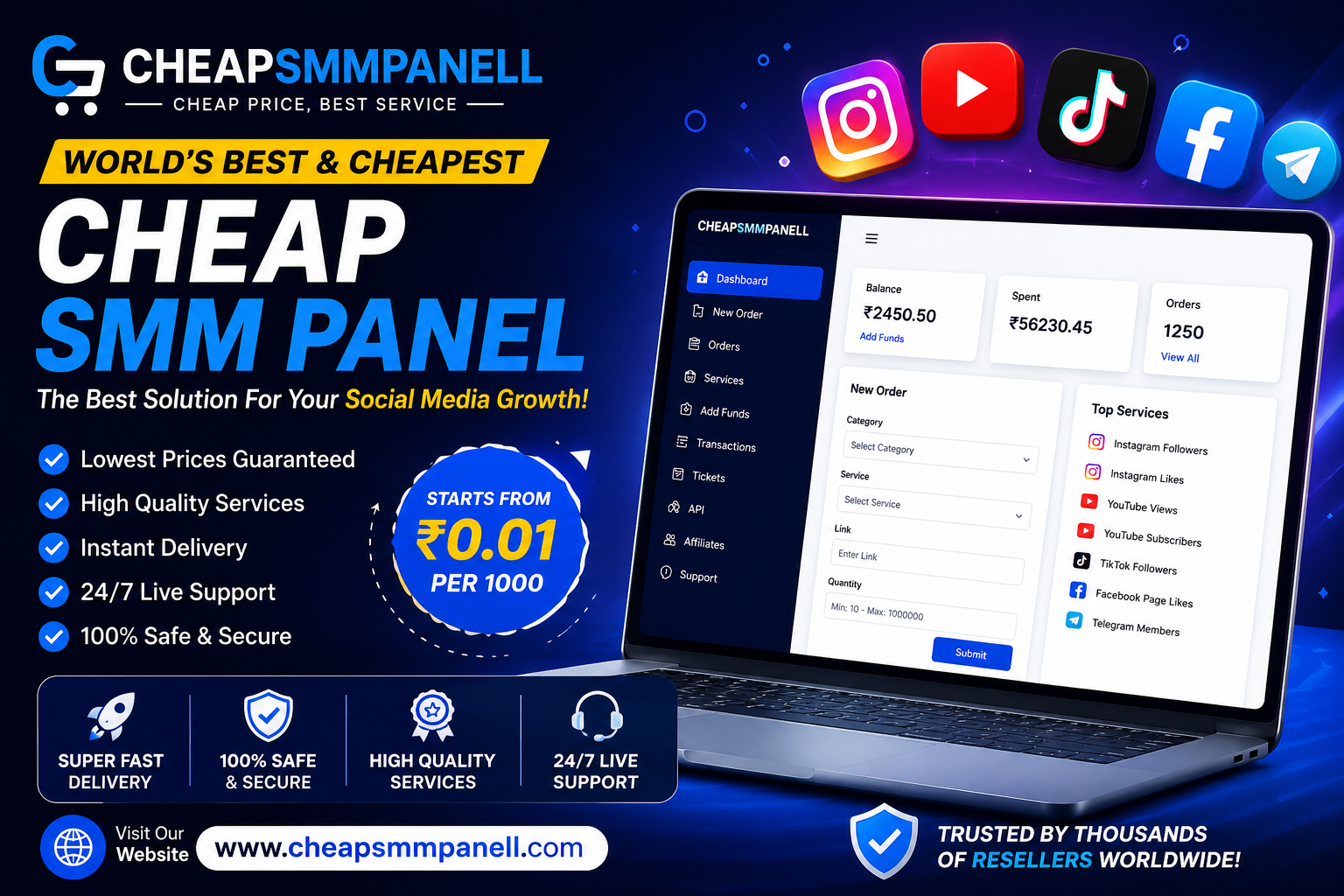 Cheap SMM Panel | Best & Cheapest SMM Panel Worldwide – CheapSMMPanell