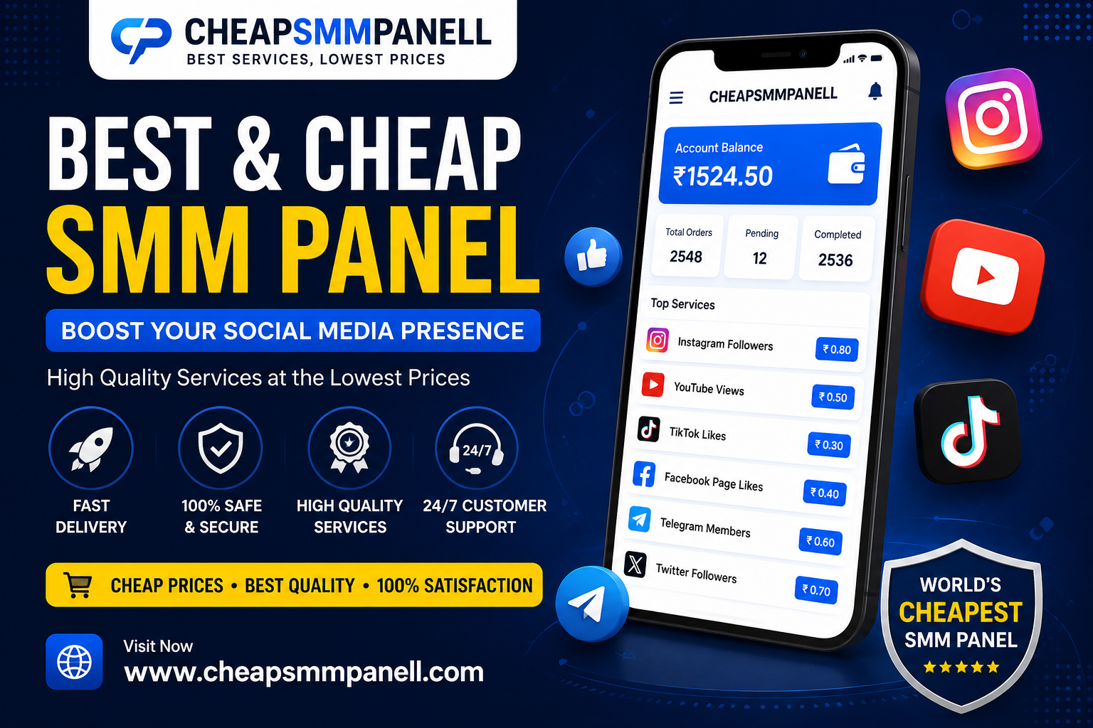 Best Cheap SMM Panel | Cheapsmmpanell.com – Fast & Affordable SMM Services